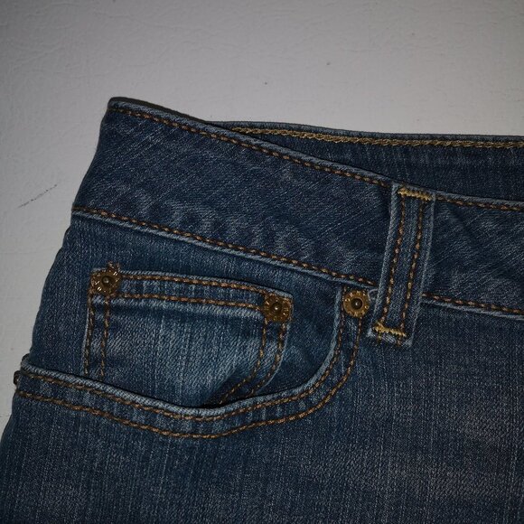 DKNY Ladies Slight Flare Leg Blue Jeans - Picture 6 of 11